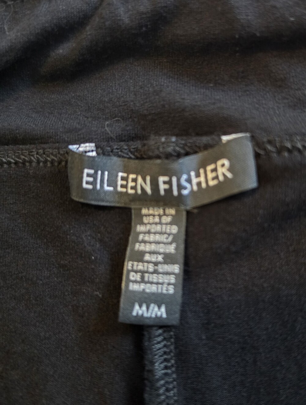 Eileen Fisher Skirted Leggings M Black Pull On Layered Lagenlook Quiet Luxury - Picture 4 of 5
